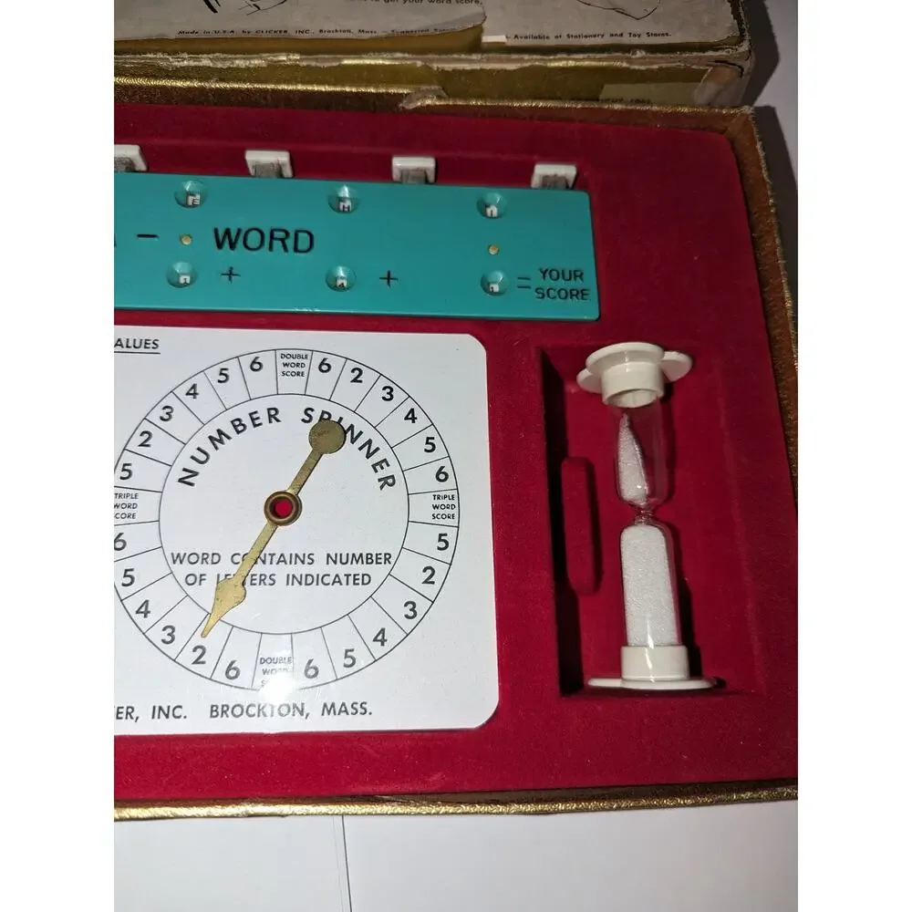 Vintage 1961 Click A Word  Board Game Clicker Inc. Rare Word Game Collectible
